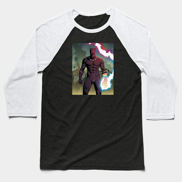 Black Panther Baseball T-Shirt by StepIntoTheReal